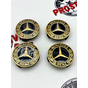 Колпачки диска Mercedes Benz 74/70/17 (BL/Gold) AL ZGS-003