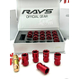 Гайки Rays 12/1.5 (RED) Cyclone stile